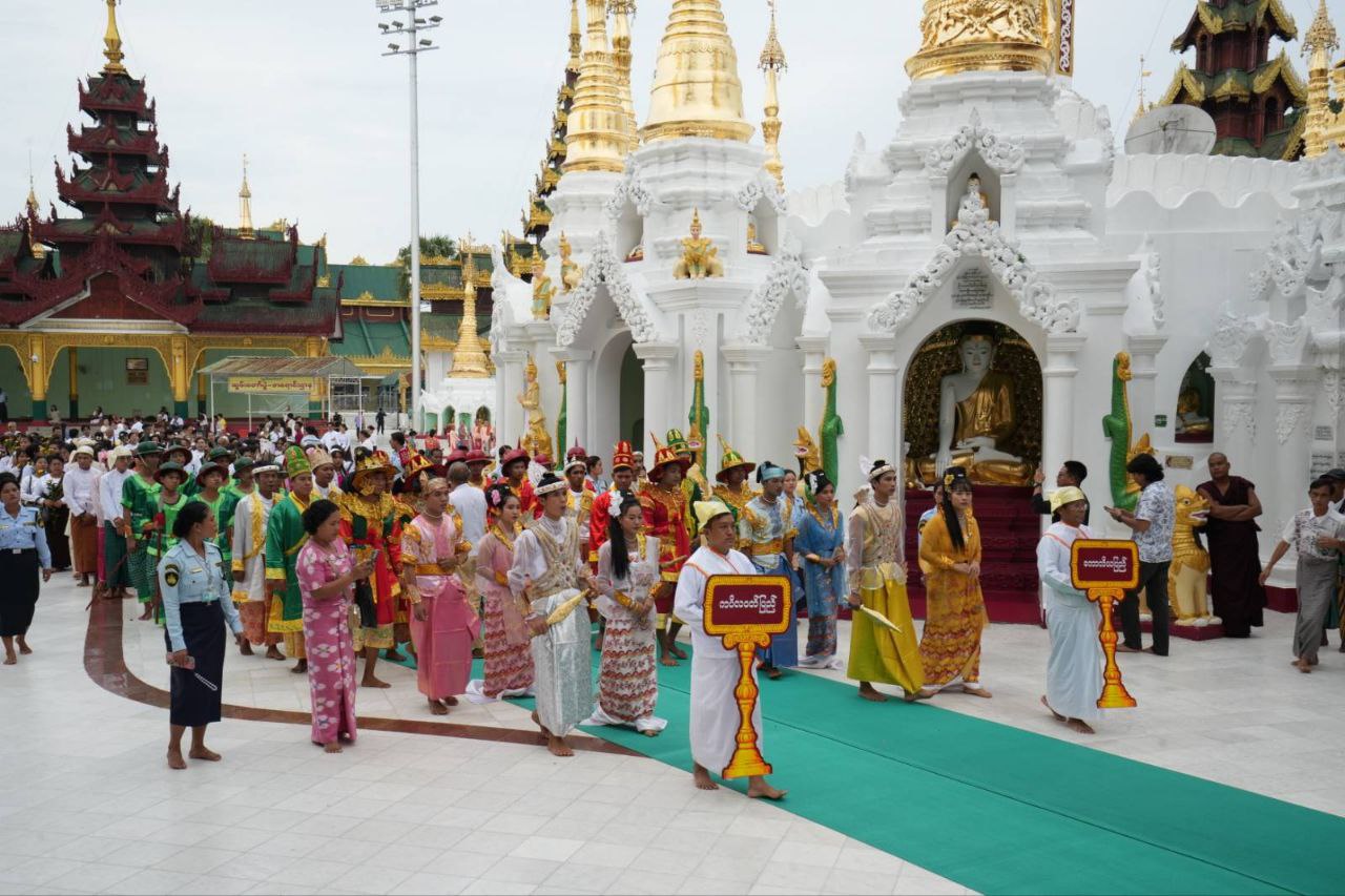 ရွှေတိဂုံစေတီတော်မြတ်ကြီး၌ နယုန်လပြည့်နေ့(မဟာသမယအခါတော်နေ့ )အခမ်းအနားကျင်းပ